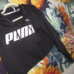 Puma Tops - Black Cropped PUMA Sweatshirt Puma Tops - Black Cropped PUMA Sweatshirt